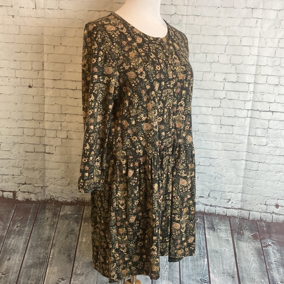 Peruvian Connection Alpine Flower Tunic Sz M Granola Girl Witchy Boho Lagenlook - Picture 12 of 16